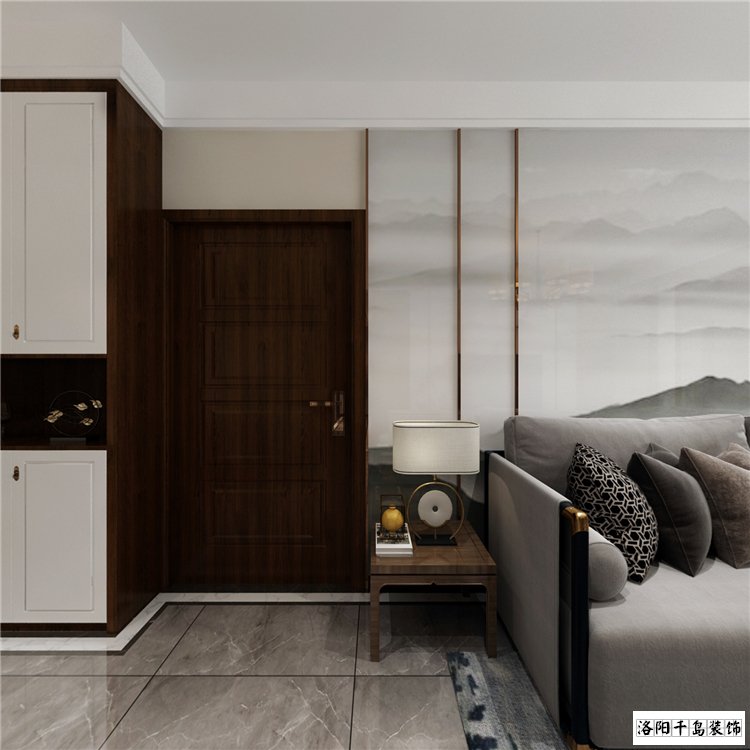 新中式入戶裝修效果圖