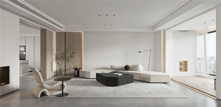 洛陽室內裝修設計公司,極簡風客廳裝修案例