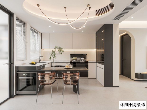 洛陽極簡風客餐廳裝修案例